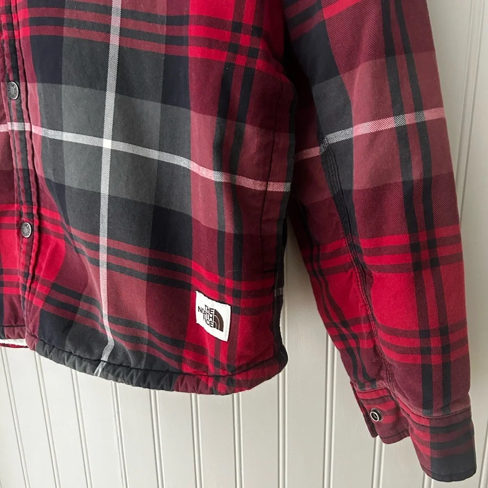 The North Face Campshire Plaid Sherpa Fleece Lined Shirt Jacket Mens XL
